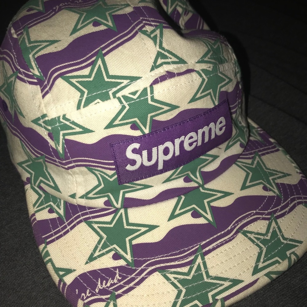 Supreme “You’re Dead” Purple & Green SnapBack